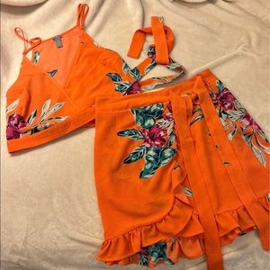 Tropical floral summer set
